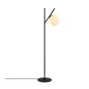 Modern Floor Lamp with Metal Body & Glass Cap, Black & Cream, 31 x 45 x 152 cm | E14 Socket, 40W Max, 200 cm Cable | Stylish Industrial & Scandinavian Design