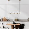 Elegant Gold Chandelier, Adjustable Height 20-110 cm, Metal Body, 3 x E14 Sockets, 15 cm Cap Diameter, Perfect for Modern Spaces, IP24 Rated.