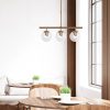Elegant Vintage Chandelier, Copper Metal Body, 60 x 15 cm, Adjustable Height 43-87 cm, 3 x E14 Socket, Perfect for Modern Glam & Scandinavian Decor
