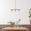 Elegant Vintage Chandelier, Copper Metal Body, 60 x 15 cm, Adjustable Height 43-87 cm, 3 x E14 Socket, Perfect for Modern Glam & Scandinavian Decor