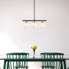 Modern Industrial Chandelier, Black & Antique White, 60 x 15 cm | Adjustable Height 43-87 cm | Metal Body, Glass Cap, 3 x E14 Socket | Stylish Lighting for Home