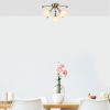 Elegant Copper Chandelier, 40 x 40 x 23 cm, Metal Body with Glass Cap, Vintage Design, 3 x G9 Socket (Bulb Not Included), Perfect for Modern & Scandinavian Decor