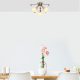 Elegant Copper Chandelier, 40 x 40 x 23 cm, Metal Body with Glass Cap, Vintage Design, 3 x G9 Socket (Bulb Not Included), Perfect for Modern & Scandinavian Decor