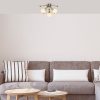 Elegant Copper Chandelier, 40 x 40 x 23 cm, Metal Body with Glass Cap, Vintage Design, 3 x G9 Socket (Bulb Not Included), Perfect for Modern & Scandinavian Decor