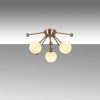 Elegant Copper Chandelier, 40 x 40 x 23 cm, Metal Body with Glass Cap, Vintage Design, 3 x G9 Socket (Bulb Not Included), Perfect for Modern & Scandinavian Decor