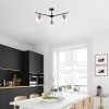 Opviq, 942FLG1101, Modern Industrial Chandelier, Black & Antique Finish, 70 x 70 cm, 39 cm Height | Metal Body, Glass Cap | Stylish Lighting for Home & Office