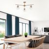 Elegant Vintage Chandelier, Metal Body & Glass Cap, 70 x 70 cm, 39 cm Height | 3 x E14 Socket, Copper Finish | Modern Glam for Home Décor