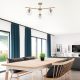 Elegant Vintage Chandelier, Metal Body & Glass Cap, 70 x 70 cm, 39 cm Height | 3 x E14 Socket, Copper Finish | Modern Glam for Home Décor