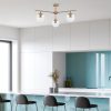 Elegant Vintage Chandelier, Metal Body & Glass Cap, 70 x 70 cm, 39 cm Height | 3 x E14 Socket, Copper Finish | Modern Glam for Home Décor