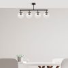 Modern Industrial Chandelier, Black & Antique Finish, Adjustable Height, 4 x E14 Max 40W, 70 x 15 x 35 cm | Stylish Lighting for Home & Office