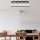 Opviq, 942FLG1640, Modern Scandinavian Chandelier, Black & White, 84 x 20 x 21 cm | Metal Body, Fabric Cap, 5 x E27 Socket | Elegant Lighting for Home & Office