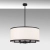 Modern Scandinavian Chandelier, Black & White, 60 x 60 x 83 cm | Metal Body, Adjustable Height, 6 x E27 Max 40W | Stylish Lighting for Home Decor
