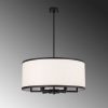 Modern Scandinavian Chandelier, Black & White, 60 x 60 x 83 cm | Metal Body, Adjustable Height, 6 x E27 Max 40W | Stylish Lighting for Home Decor