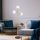 Elegant Floor Lamp, Shiny Gold, 163 cm Height | Metal Body & Base, Glass Cap, IP20 | Modern Scandinavian Design for Glamorous Home & Hotel Decor