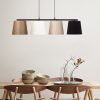 Elegant Scandinavian Chandelier, Metal Body, Black & Gold, 148 x 25 cm | Adjustable Height 48-125 cm | 4 x E27 Socket, Stylish Lighting for Modern Spaces