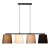 Elegant Scandinavian Chandelier, Metal Body, Black & Gold, 148 x 25 cm | Adjustable Height 48-125 cm | 4 x E27 Socket, Stylish Lighting for Modern Spaces