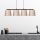 Scandinavian Chandelier, Metal Body, Black & Beige, 148 x 25 cm, Height Adjustable 48-125 cm, 4 x E27 Socket, Elegant Design for Modern Spaces