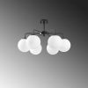 Modern Industrial Chandelier, Black & White, 56 x 56 x 43 cm | Metal Body, Adjustable Height, 3 x E14 Socket | Perfect for Scandinavian & Novelty Decor