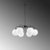 Opviq, 942FLG1359, Modern Industrial Chandelier, Black & White, 56 x 56 x 43 cm | Adjustable Height, Metal Body | Perfect for Scandinavian & Novelty Decor