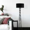 Opviq, 942FLG1546, Elegant Black Floor Lamp, Metal Body, 50 cm Width x 175 cm Height | IP20, E27 Socket, 40W Max, 200 cm Cable | Stylish Lighting for Modern Spaces