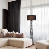 Opviq, 942FLG1546, Elegant Black Floor Lamp, Metal Body, 50 cm Width x 175 cm Height | IP20, E27 Socket, 40W Max, 200 cm Cable | Stylish Lighting for Modern Spaces