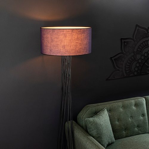 Opviq, 942FLG1547, Stylish Floor Lamp with Metal Body, Anthracite Color, 50 cm Width x 175 cm Height | E27 Socket, 40W Max, 200 cm Cable, On/Off Switch | Modern Lighting for Home & Office