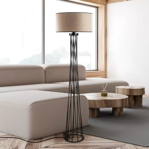 Opviq, 942FLG1549, Elegant white floor lamp, metal housing, 50 cm width x 175 cm height | IP20, E27 Socket, 40W Max, 200 cm Cable | Perfect for modern living spaces