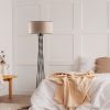 Opviq, 942FLG1549, Elegant White Floor Lamp, Metal Body, 50 cm Width x 175 cm Height | IP20, E27 Socket, 40W Max, 200 cm Cable | Perfect for Modern Living Spaces