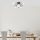 Modern Industrial Chandelier, Black & Antique White, 50 x 50 x 28 cm | Metal Body, Glass Cap, 6 x G9 Socket (Bulb Not Included) | Stylish Scandinavian Design