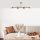 Elegant Vintage Chandelier, Metal Body & Glass Cap, 110 x 40 x 35 cm | 6 x E14 Max 40W, Copper Finish | Modern Glam Design for Home & Office