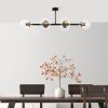Opviq, 942FLG1212, Modern Industrial Chandelier, Black & Antique Finish, 110 x 40 x 35 cm | Metal Body, Glass Cap | Stylish Lighting for Home & Office