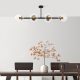 Opviq, 942FLG1212, Modern Industrial Chandelier, Black & Antique Finish, 110 x 40 x 35 cm | Metal Body, Glass Cap | Stylish Lighting for Home & Office