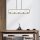 Modern Chandelier with Metal Body & Glass Cap, Black & Cream, 122 x 15 cm | Adjustable Height 49-91 cm | 5 x E14 Socket, Stylish Industrial Design
