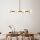 Elegant Industrial Chandelier, Adjustable Height, Black & Antique Cream, 110 x 40 x 35-66 cm | 6 x E14 Sockets, Metal Body, Modern Scandinavian Design
