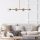 Opviq, 942FLG1209, Elegant Vintage Chandelier, Metal Body & Glass Cap, Adjustable Height 110 x 40 x 35-66 cm, Copper Finish | Modern Glam Design for Home