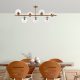 Elegant Vintage Chandelier, Metal Body, 113 x 40 x 46 cm | 7 x E14 Sockets, Copper Finish | Modern Glam Design for Stylish Home Décor