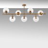 Elegant Vintage Chandelier, Metal Body, 113 x 40 x 46 cm | 7 x E14 Sockets, Copper Finish | Modern Glam Design for Stylish Home Décor