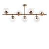 Elegant Vintage Chandelier, Metal Body, 113 x 40 x 46 cm | 7 x E14 Sockets, Copper Finish | Modern Glam Design for Stylish Home Décor