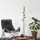 Modern Floor Lamp with Metal Body & Glass Cap, 35 x 22 x 163 cm | 6 x E14 Socket, Black & Antique Finish | Stylish Lighting for Glam & Scandinavian Decor
