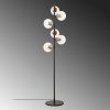 Modern Floor Lamp with Metal Body & Glass Cap, 35 x 22 x 163 cm | 6 x E14 Socket, Black & Antique Finish | Stylish Lighting for Glam & Scandinavian Decor