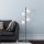 Modern Floor Lamp with Metal Body & Glass Cap, Black, 35 x 22 x 163 cm | 6 x E14 Socket, Stylish Scandinavian Design for Home & Office
