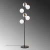 Modern Floor Lamp with Metal Body & Glass Cap, Black, 35 x 22 x 163 cm | 6 x E14 Socket, Stylish Scandinavian Design for Home & Office