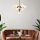 Modern Black Chandelier, Adjustable Height 74 x 74 x 66-108 cm, Metal Body & Glass Cap, 10 x E14 Sockets, Stylish Scandinavian Design, IP20