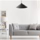 Stylish UFO Chandelier, Black, 50 cm Height | Adjustable Cable, E27 Socket, 40W Max | Modern Industrial & Scandinavian Design for Home Decor