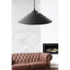 Stylish UFO Chandelier, Black, 50 cm Height | Adjustable Cable, E27 Socket, 40W Max | Modern Industrial & Scandinavian Design for Home Decor