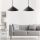 Stylish UFO Chandelier (2 Pieces), Black, 50 cm Height | Adjustable Cable, E27 Socket, Modern Industrial & Scandinavian Design | Perfect for Home & Office