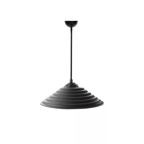 Opviq, 390FLH1580, Stylish UFO chandelier (2 pcs), Black, 50 cm Height | Adjustable cable, E27 socket, modern industrial and Scandinavian design | Perfect for home and office use