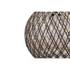 Handmade Jute Chandelier, Cream & Black, 22 cm Cap Length, 24 cm Diameter, Adjustable Cable, 55 cm Total Height | Scandinavian Design, Max 40W E27 Socket