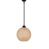 Handmade Jute Chandelier, 22 cm Cap, 55 cm Height | Adjustable Cable, E27 Max 40W | Bohemian & Scandinavian Design, White & Brown Colors, Stylish Lighting