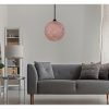 Handmade Jute Chandelier, Lilac & Brown, 22 cm Cap | Adjustable Cable, 55 cm Height | E27 Max 40W | Bohemian & Scandinavian Style Lighting for Home Decor